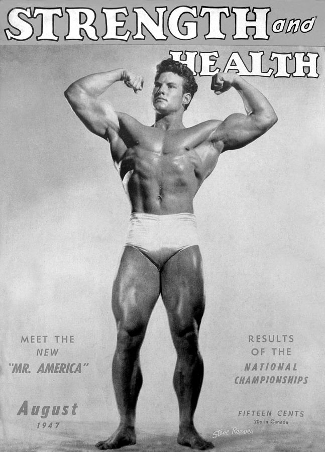 Vintage Photograph - Strength and Health mag cover Aug 1947 by David Lee Thompson