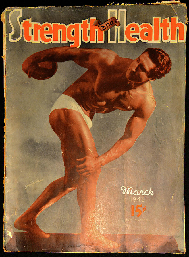 Male Photograph - Strength and Health 1946 by David Lee Thompson