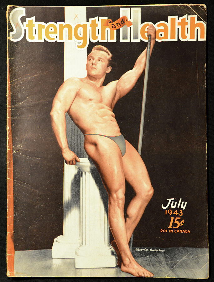 Vintage Photograph - Strength and Health July 1943 by David Lee Thompson