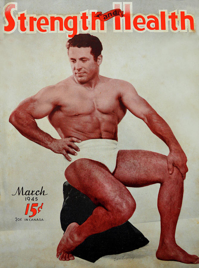 Vintage Photograph - Strength and Health mag March 1945 by David Lee Thompson