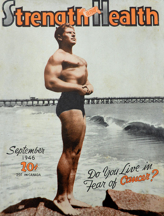 Beach Photograph - Strength and Health Mag Sept 1946 by David Lee Thompson