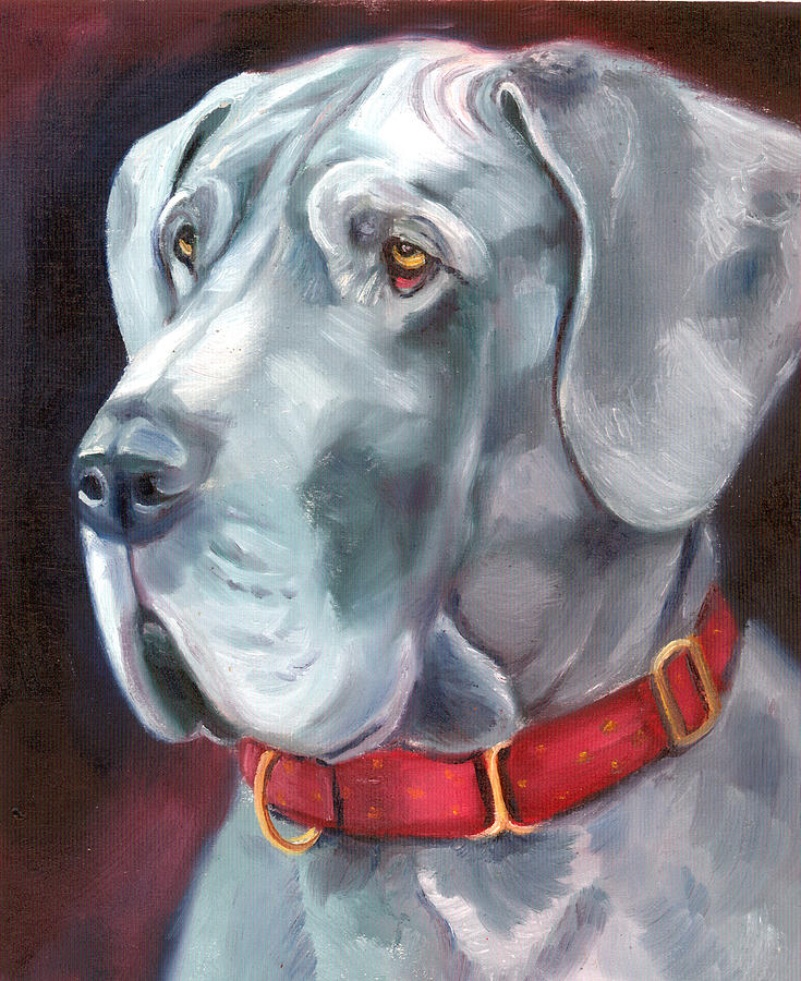 Animal Painting - Strength and Loyalty - Great Dane by Lyn Cook