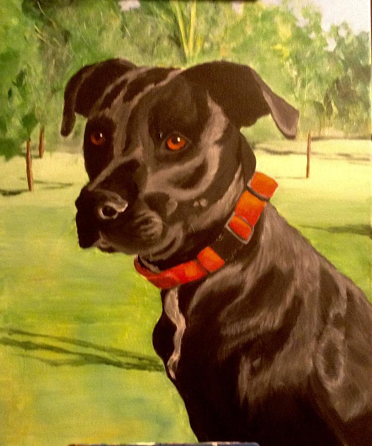 Dog Painting - Strength by Marilyn Jacobson