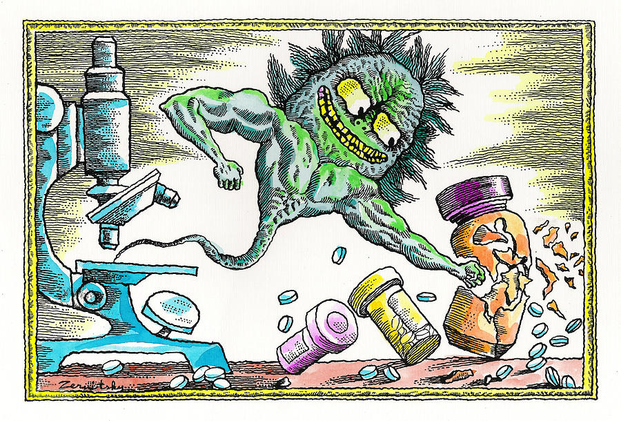 Strength Of The Virus Painting by Leon Zernitsky