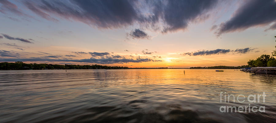 Sunset Photograph - Stretching Lac La Belle by Andrew Slater