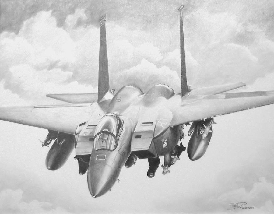 Strike Eagle Drawing by Stephen Roberson