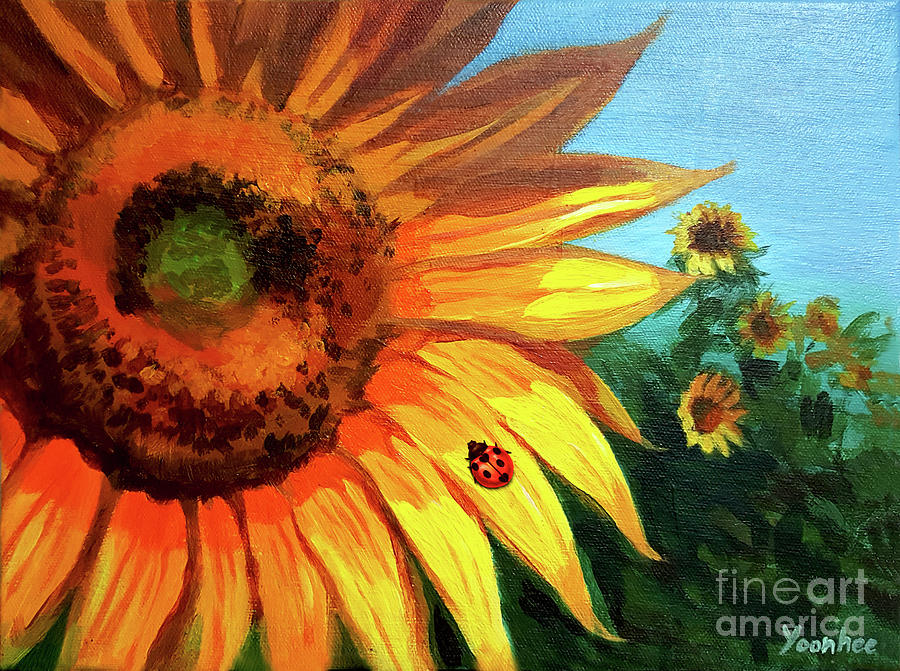  Striking Sunflower Painting by Yoonhee Ko