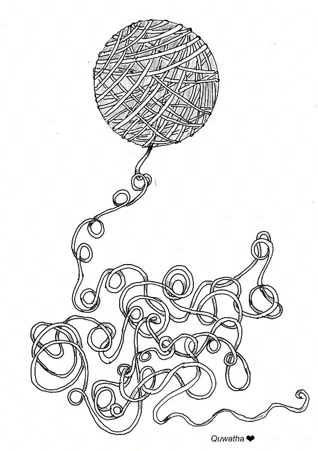 String Energy 2 Drawing by Quwatha Valentine
