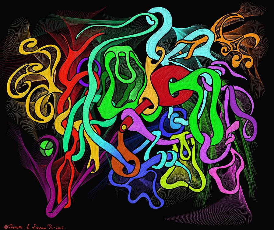 String tangle Painting by ThomasE Jensen