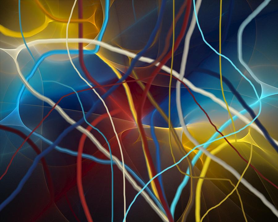 String Theory Digital Art by David Lane