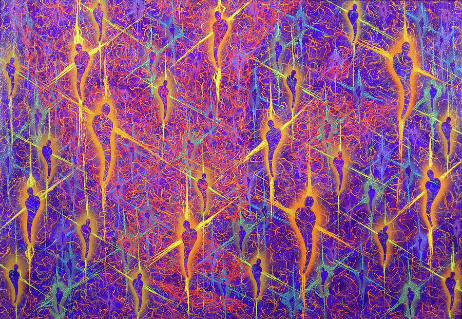 String Theory Smolder Painting by Stephen Mauldin