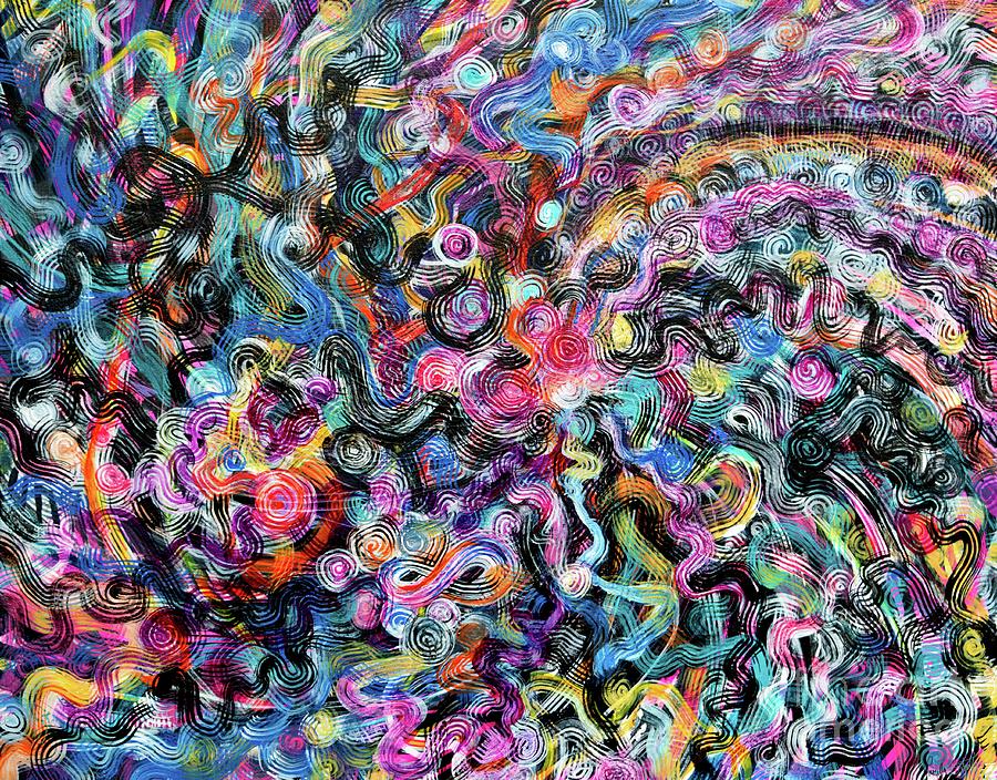 Brilliant Painting - String Theory Universe by Priscilla Batzell Expressionist Art Studio Gallery