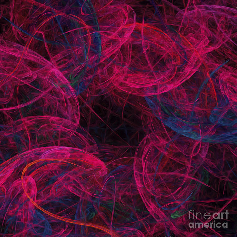 String Time Abstract Digital Art by Andee Design