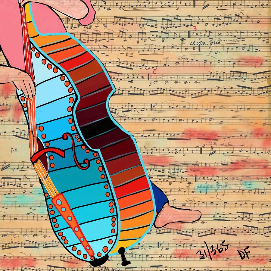 Strings Mixed Media by Dora Ficher