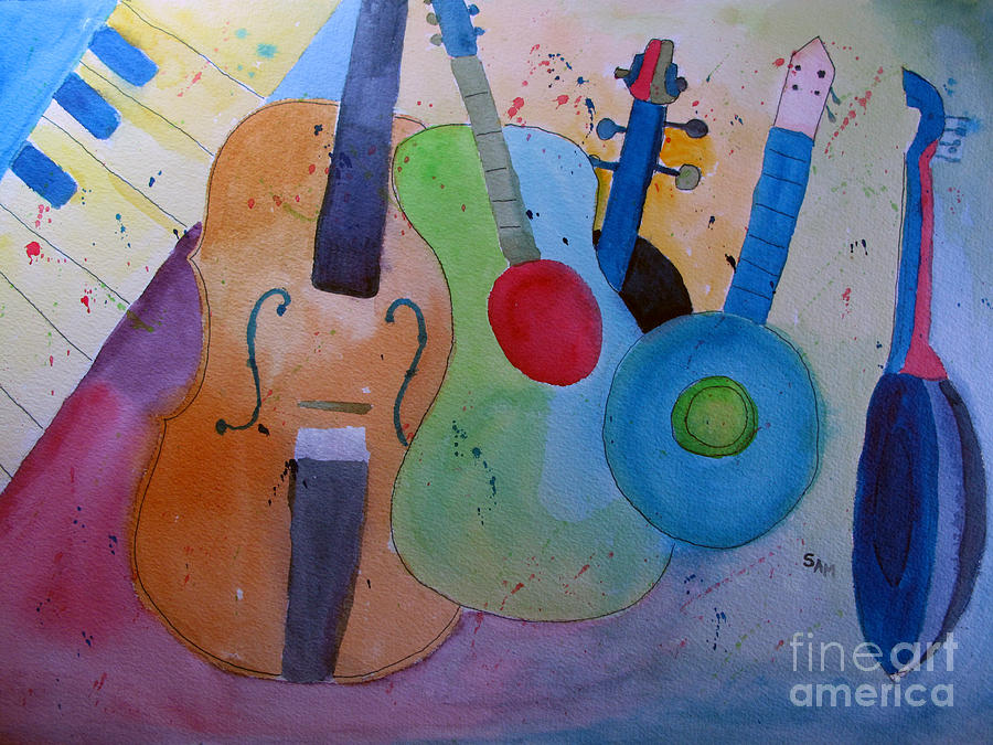 Strings Painting by Sandy McIntire