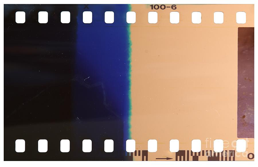 Strip of the poorly exposed and developed celluloid film Photograph by Michal Boubin
