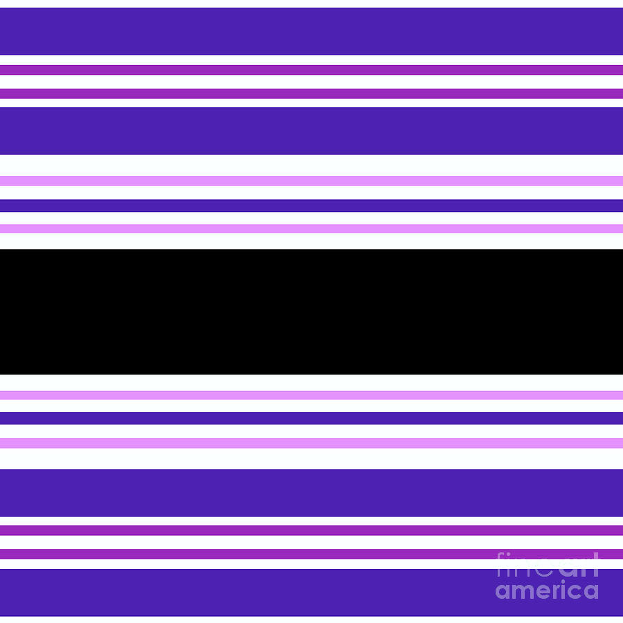 Stripe It Purple In Balance Digital Art by Joy Watson