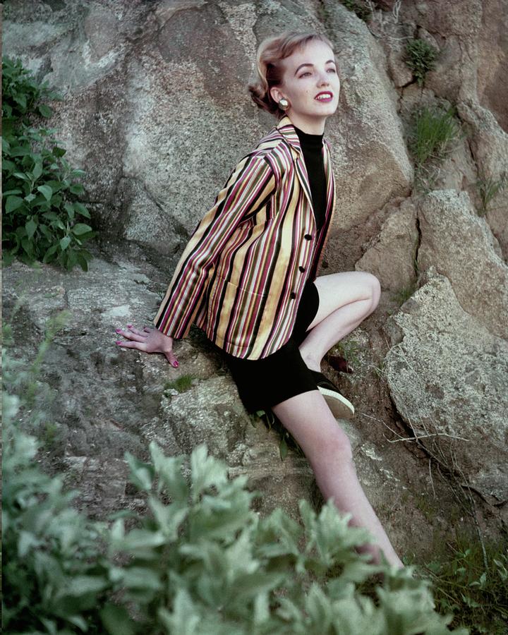 Striped Blazer on the Rocks Photograph by Clifford Coffin