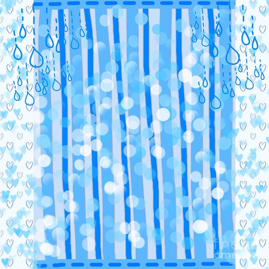Striped Bubbles Design 2 Digital Art by Joan-Violet Stretch