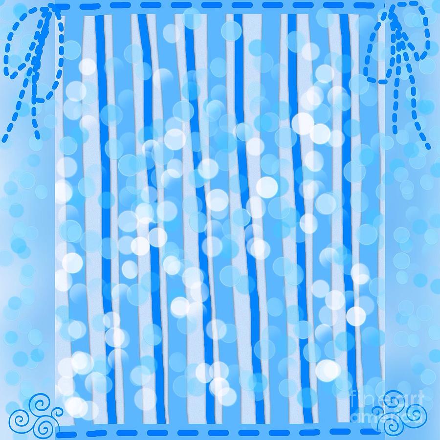 Striped Bubbles Design Digital Art by Joan-Violet Stretch