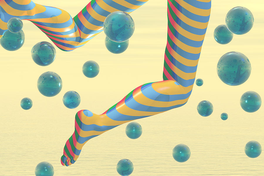 Striped Stockings Digital Art by Carol and Mike Werner