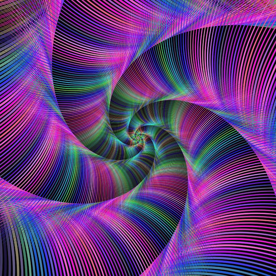 Abstract Digital Art - Striped tentacles by David Zydd