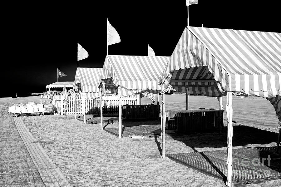 Striped Tents at Cape May Photograph by John Rizzuto