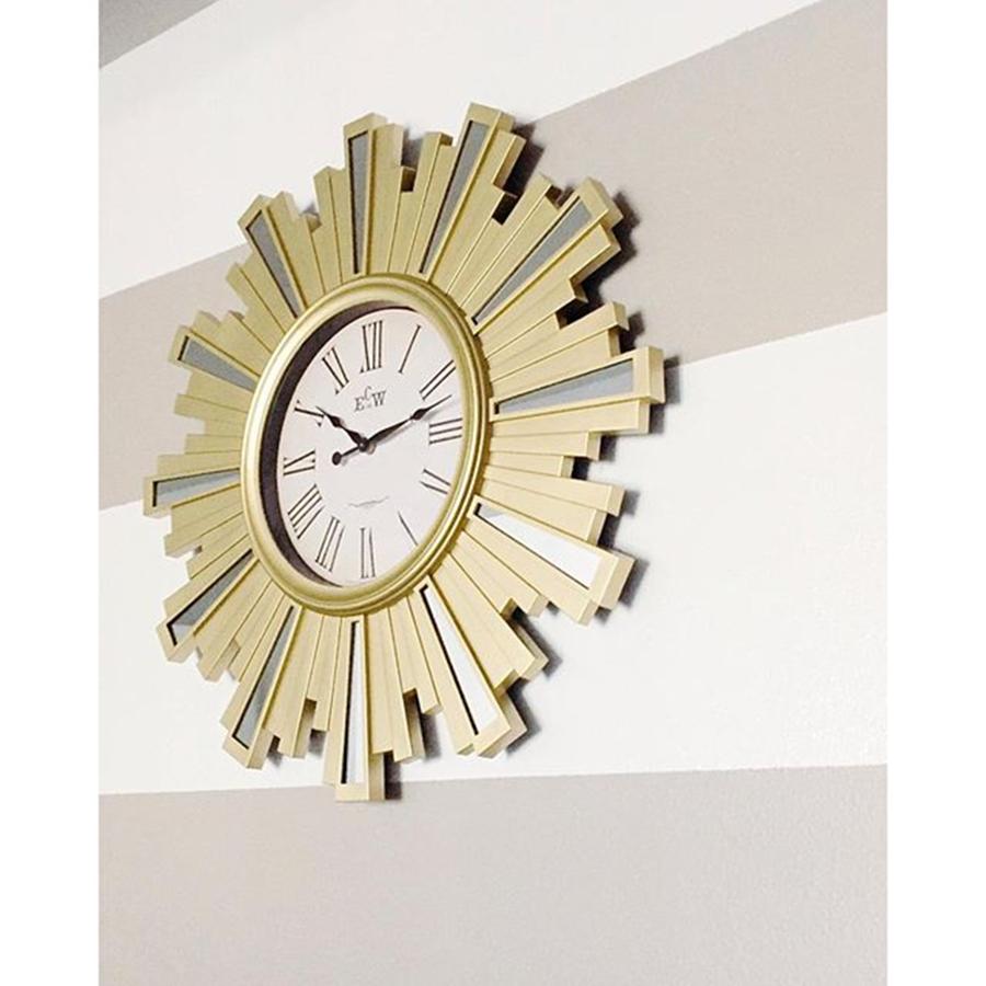 Ga Photograph - Striped Wall & This Sunburst Clock A by Catherine Catoura