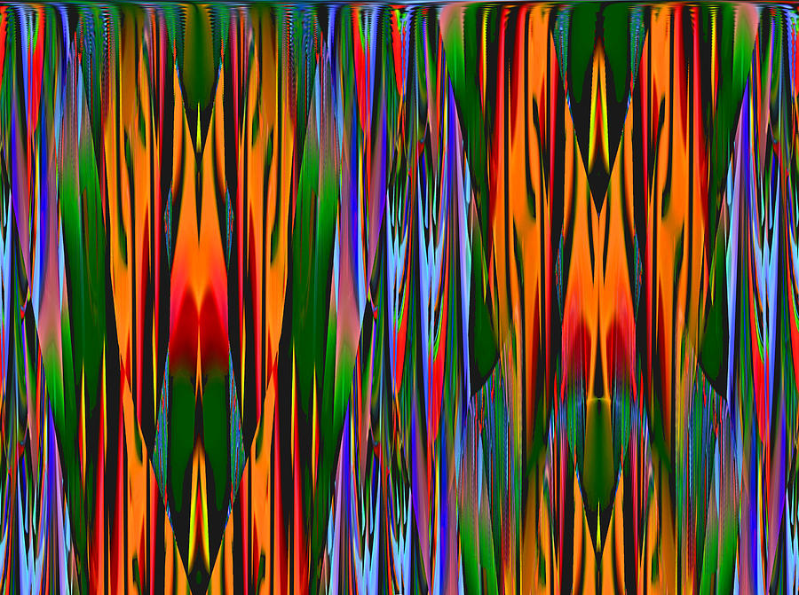 Abstract Digital Art - Stripes  5 by Alfred Kazaniwskyj