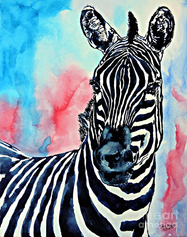 Stripes and a Mohawk Painting by Tom Riggs