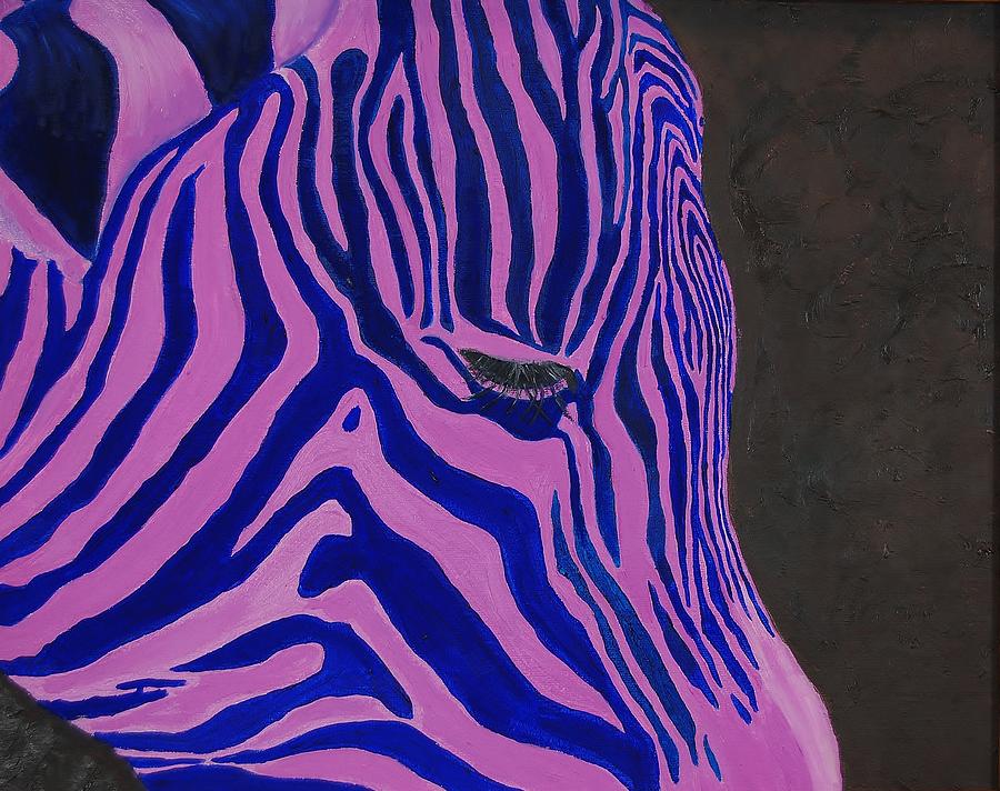 Zebra Painting - Stripes by Charla Van Vlack Zebra Painting - Stripes by Charla Van Vlack