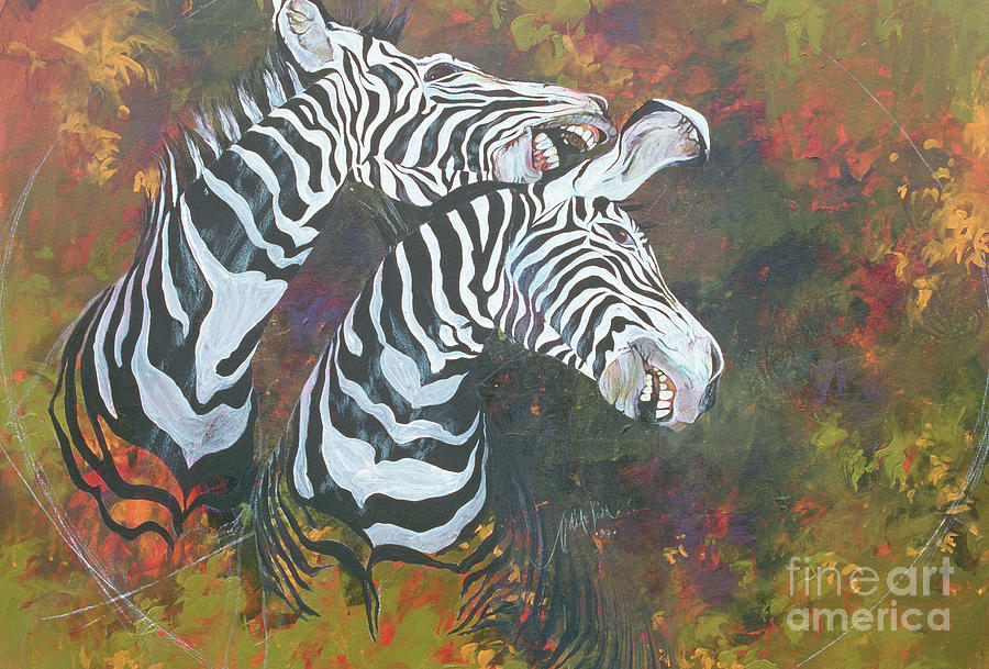 Zebra Painting -  Stripes by Odile Kidd