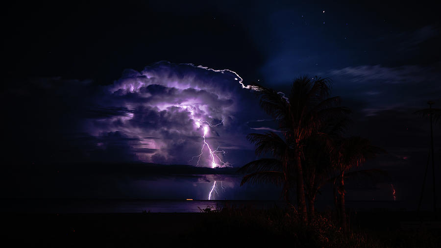 Strobing Thunderstorm 2 Delray Beach Florida Photograph by Lawrence S Richardson Jr