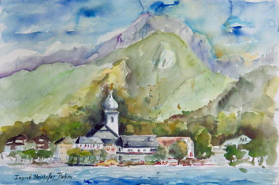 Strobl Austria Painting by Ingrid Dohm