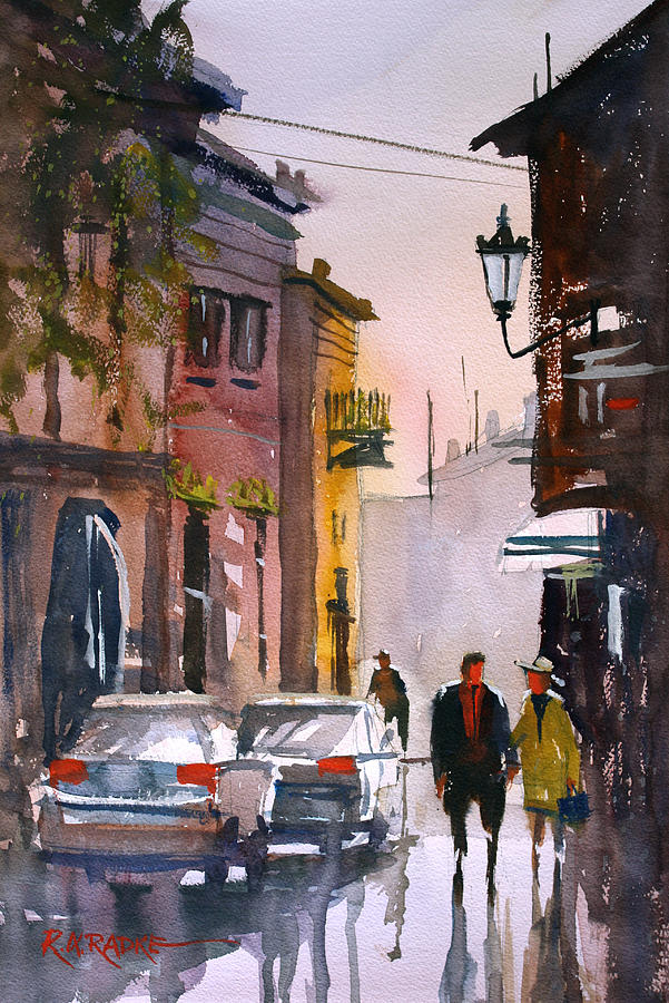 Strolling In Greece Painting