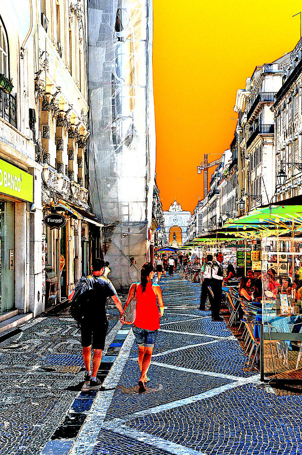 Strolling in Lisbon, Portugal Photograph by Allan Rothman
