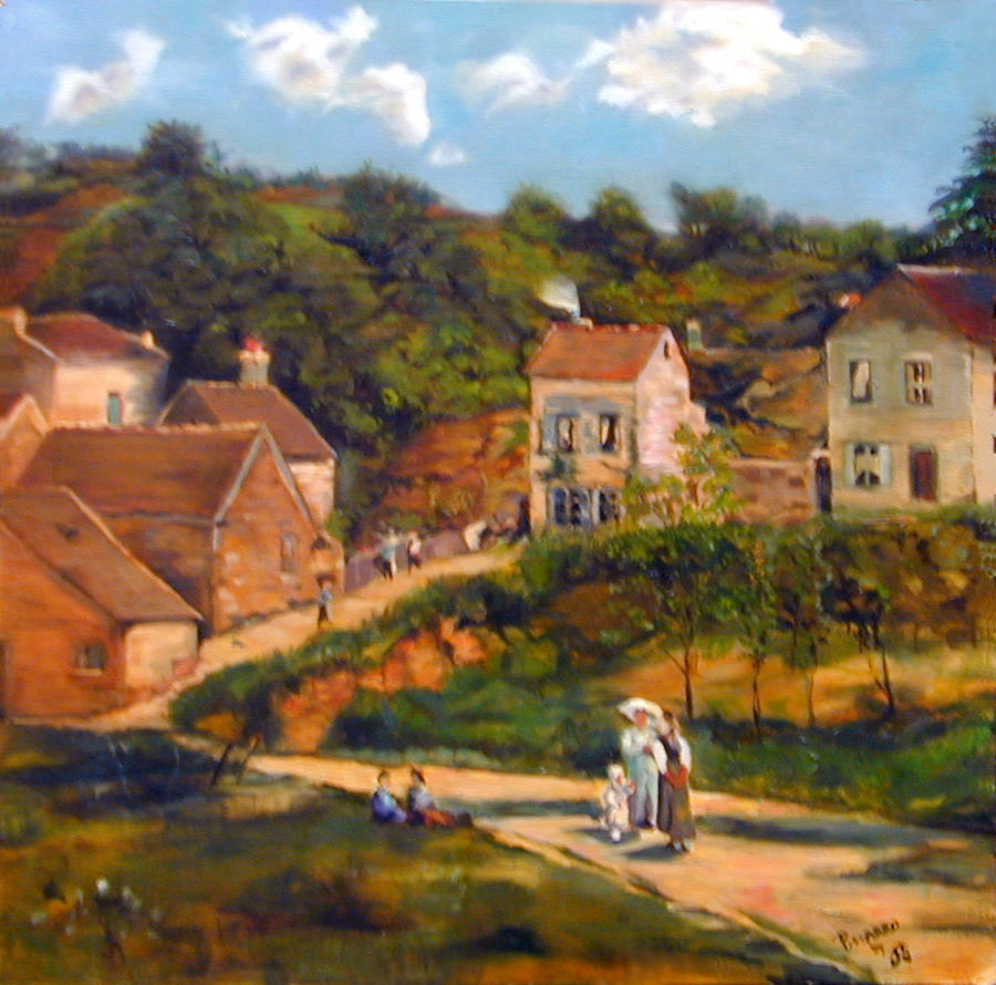 Strolling on the Lane Painting by Joyce Snyder