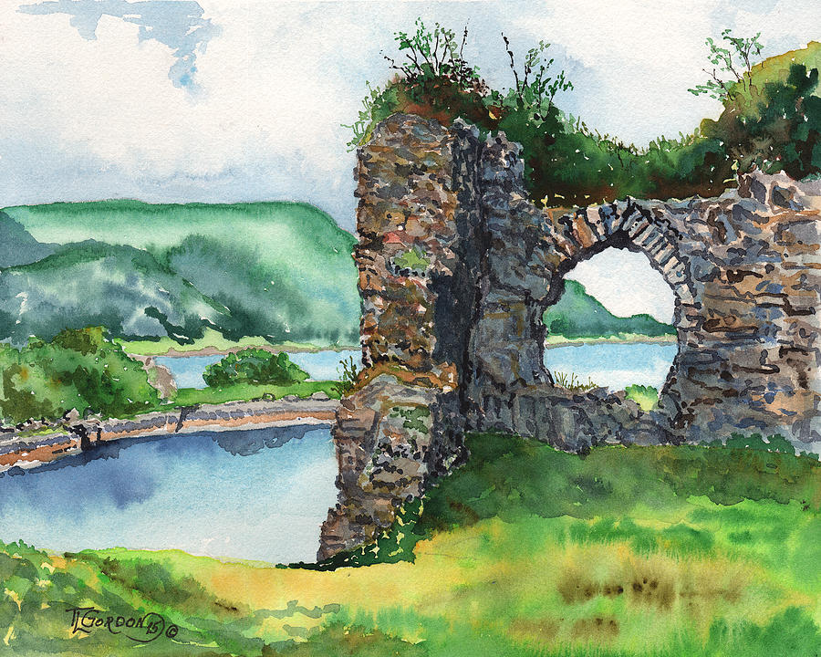 Strome Castle Scotland Painting by Timithy L Gordon