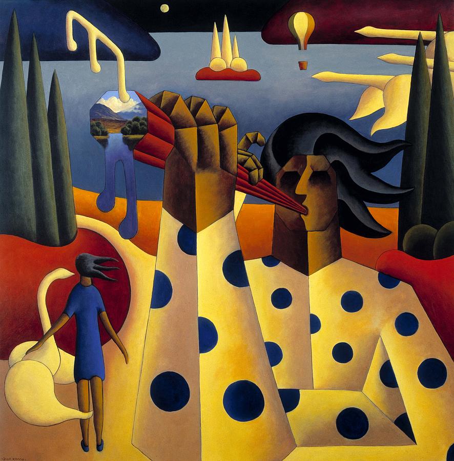 Structured Musician Maam valley Painting by Alan Kenny
