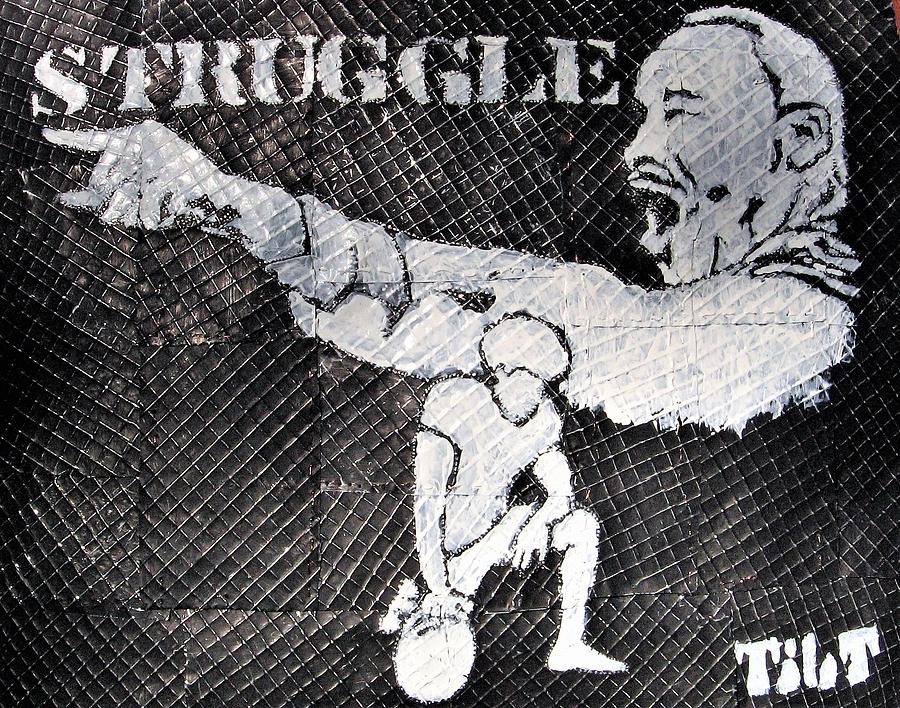 Struggle Mixed Media by William Tilton