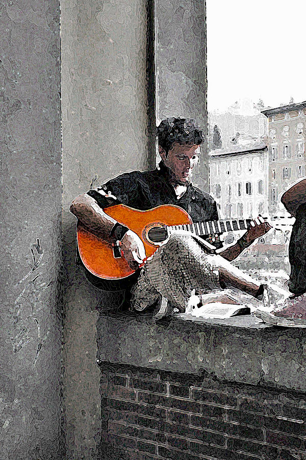 Strummin on the Arno Photograph by Greg Sharpe