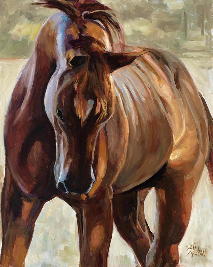 Sorrel Horse Painting - Struttin His Stuff by Billie Colson