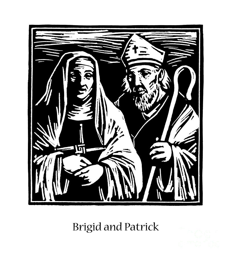 Sts. Brigid and Patrick - JLBRP Painting by Julie Lonneman