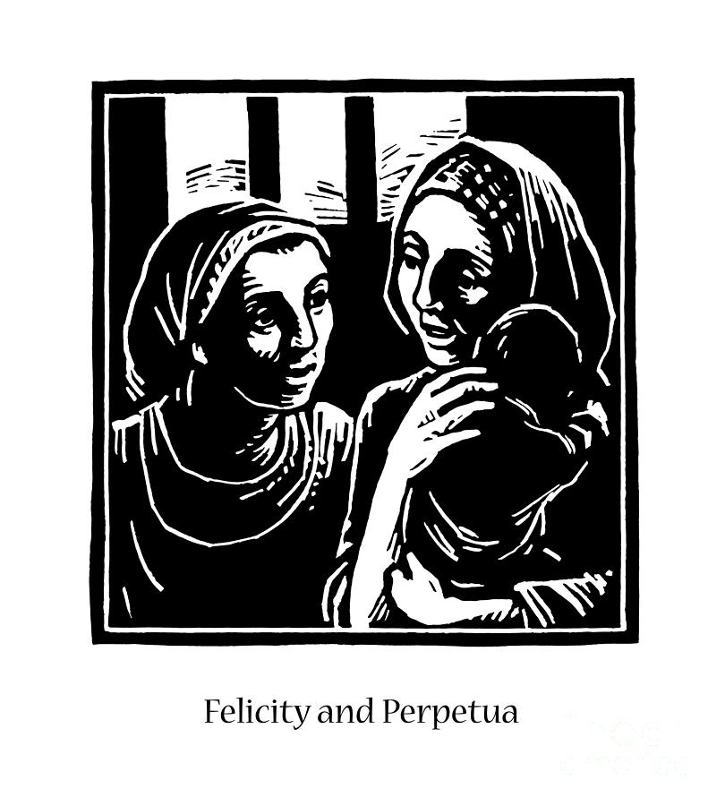 Sts. Felicity and Perpetua - JLFAP Painting by Julie Lonneman
