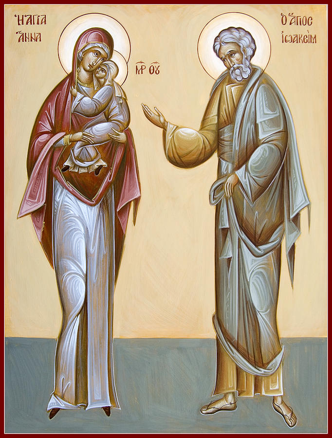 Sts Joachim And Anna Painting by Julia Bridget Hayes