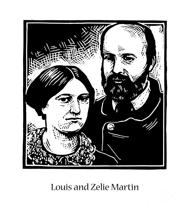 Sts. Louis and Zelie Martin - JLLZM Painting by Julie Lonneman