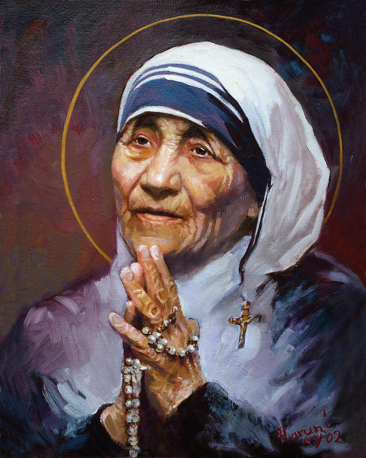 St.teresa Painting - St.Teresa of Calcutta by Ylli Haruni