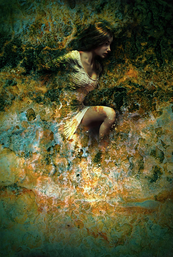 Stuck in the stone Mixed Media by Lilia S