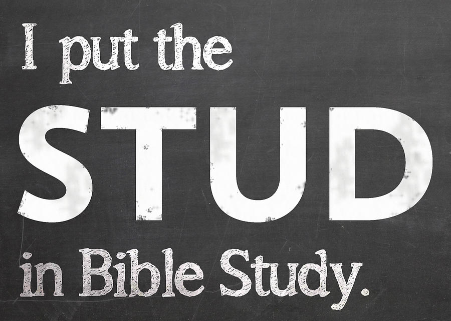 Stud in Bible Study Mixed Media by Nancy Ingersoll