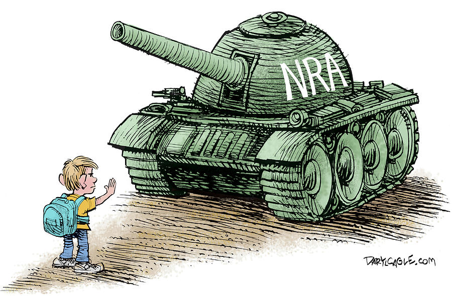 Nra Drawing - Students vs the NRA by Daryl Cagle Nra Drawing - Students vs the NRA by Daryl Cagle
